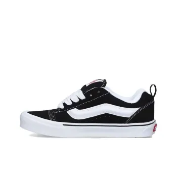 Vans Knu Skool Wear Resistant Kids' Skateboarding Shoes Black/White Teenagers