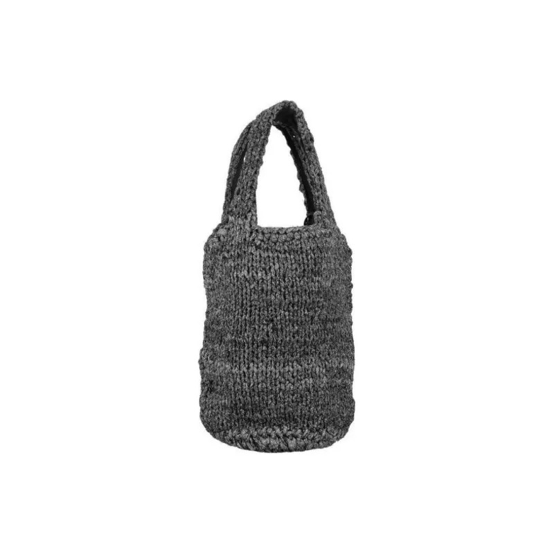 JW Anderson Cotton With Cow Leather Handbag Women's Gray-2