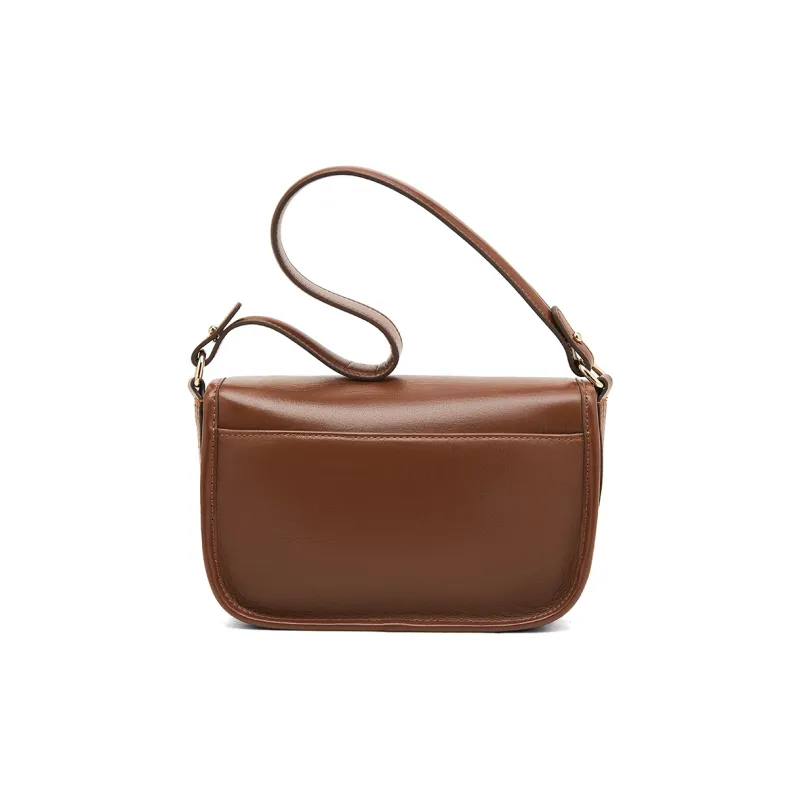 Old Man's Head Cow Leather Crossbody Bag, Shoulder Bag Women's Multicolor-8