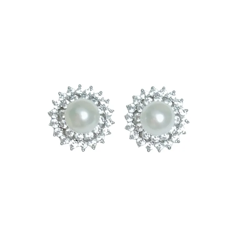 SIYIJIA Saltwater Pearl Stud Earrings Women's-0