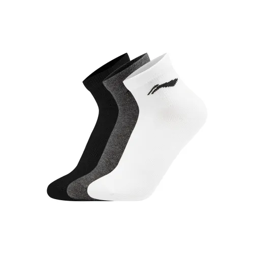 LiNing Sports Life Collection Ankle Socks Unisex 3 Pack
