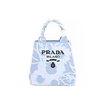 PRADA Fabric Shoulder Bag Crossbody Bag Handbag Women's Sky Blue/White