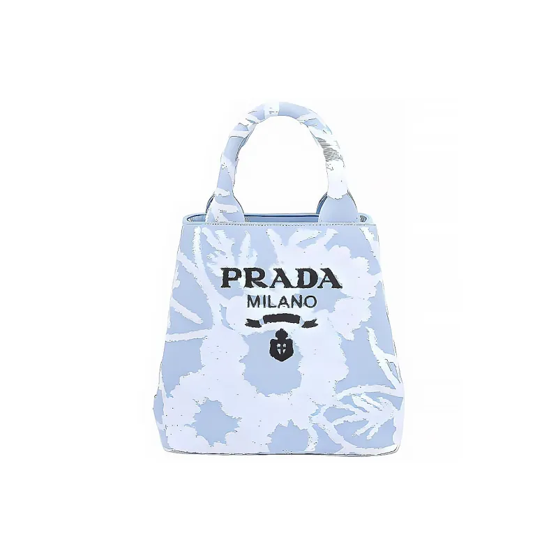 PRADA Fabric Shoulder Bag Crossbody Bag Handbag Women's Sky Blue/White-0
