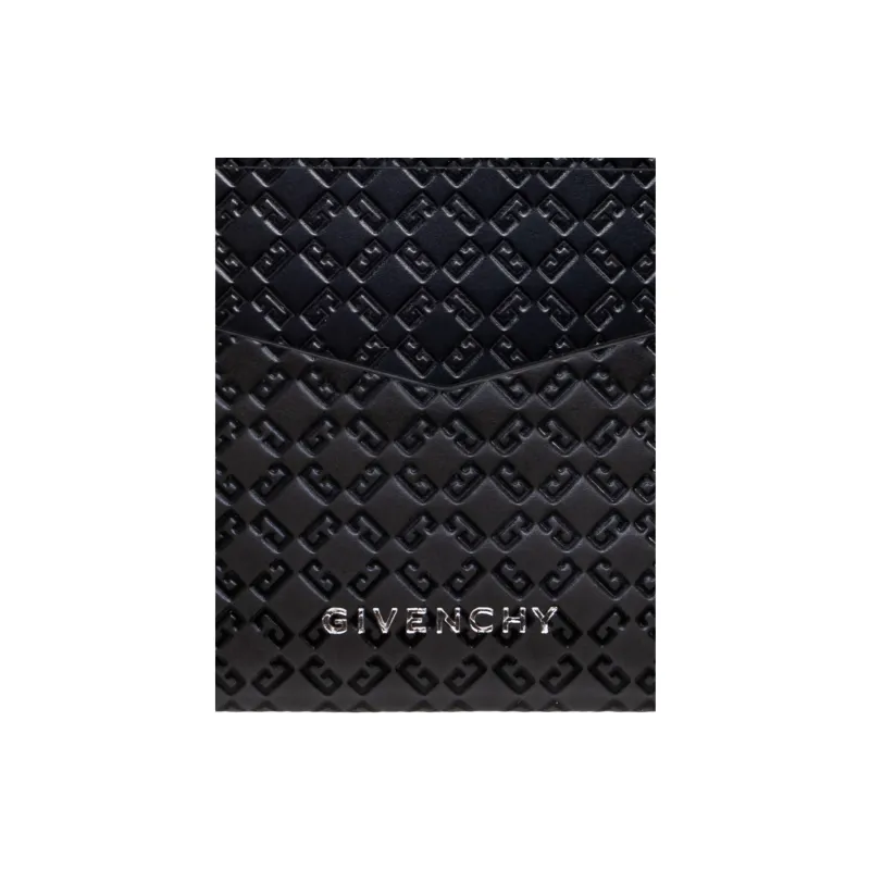 Givenchy Calfskin Card Holder Men's Black-3