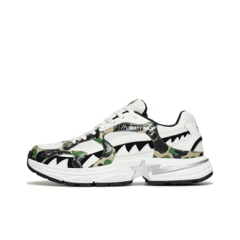 A BATHING APE SHARK STA Low Top Casual Shoes Men's Green