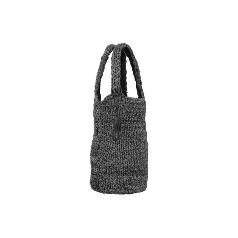 JW Anderson Cotton With Cow Leather Handbag Women's Gray-3
