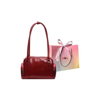Yalu PU Equipment Bag Handbag Shoulder Bag Regular Women's Black Ecru/Pink/Burgundy