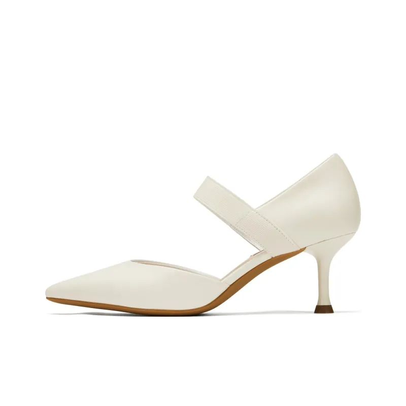 73Hours Future Melody High Heels Women's Ecru-3
