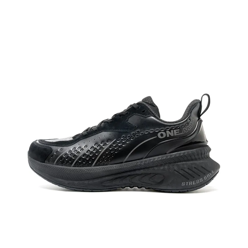ONEMIX Cushioning Anti Slip And Wear Resistant Low Top Casual Running Shoes Unisex Mercedes Benz Black-0