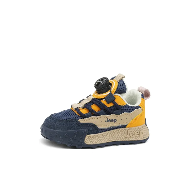 Jeep Abrasion-Resistant Slip-Resistant Cushioning Kids Lifestyle Shoes Dark Blue Orange Kids'-1