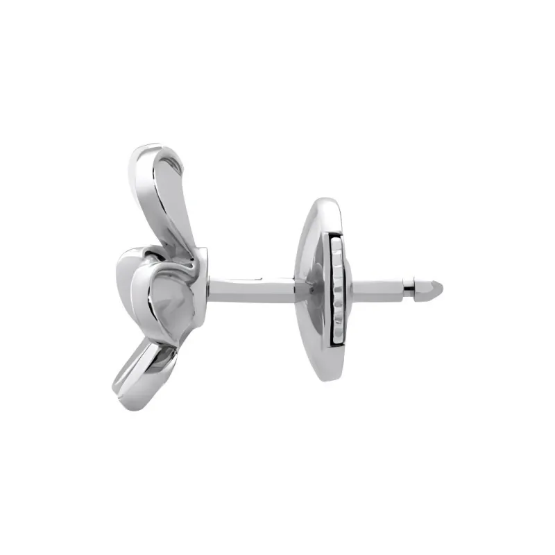 Van Cleef & Arpels 18K White Gold Earrings Women's Silver-2