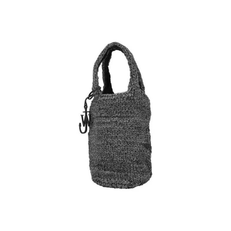 JW Anderson Cotton With Cow Leather Handbag Women's Gray-1