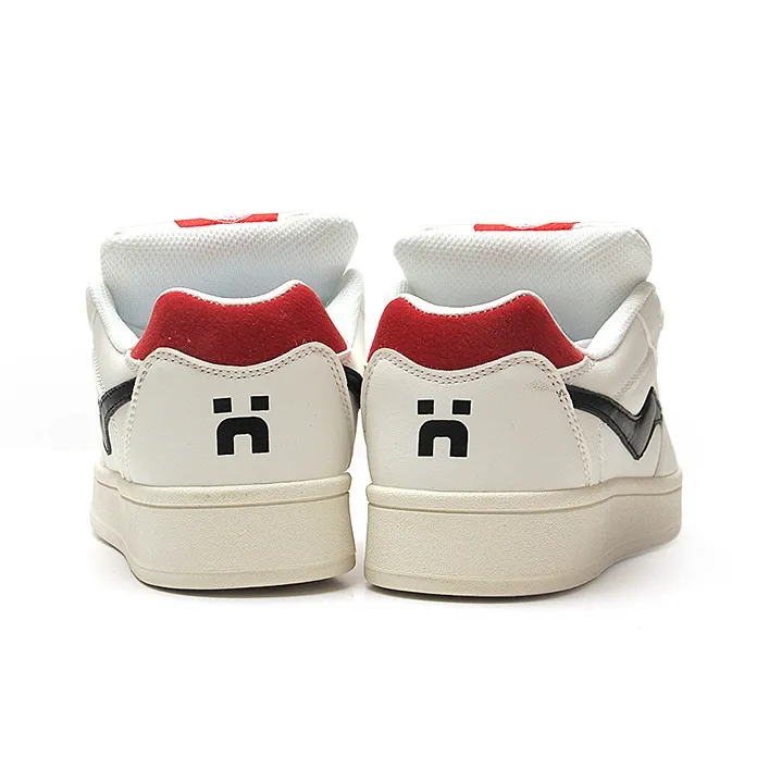 STUR YSN Wear resistant And Lightweight Low Top Skateboard Shoes Women's White Beige Red-4