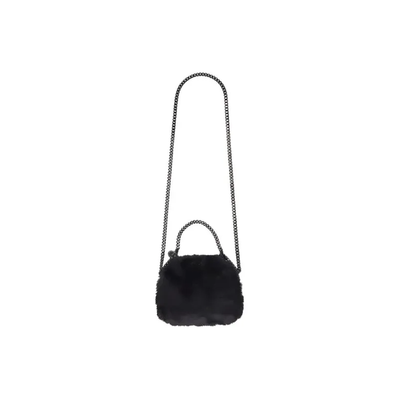 Stella McCartney Falabella Fabric One Shoulder Handbags Small Size Women's Black-0