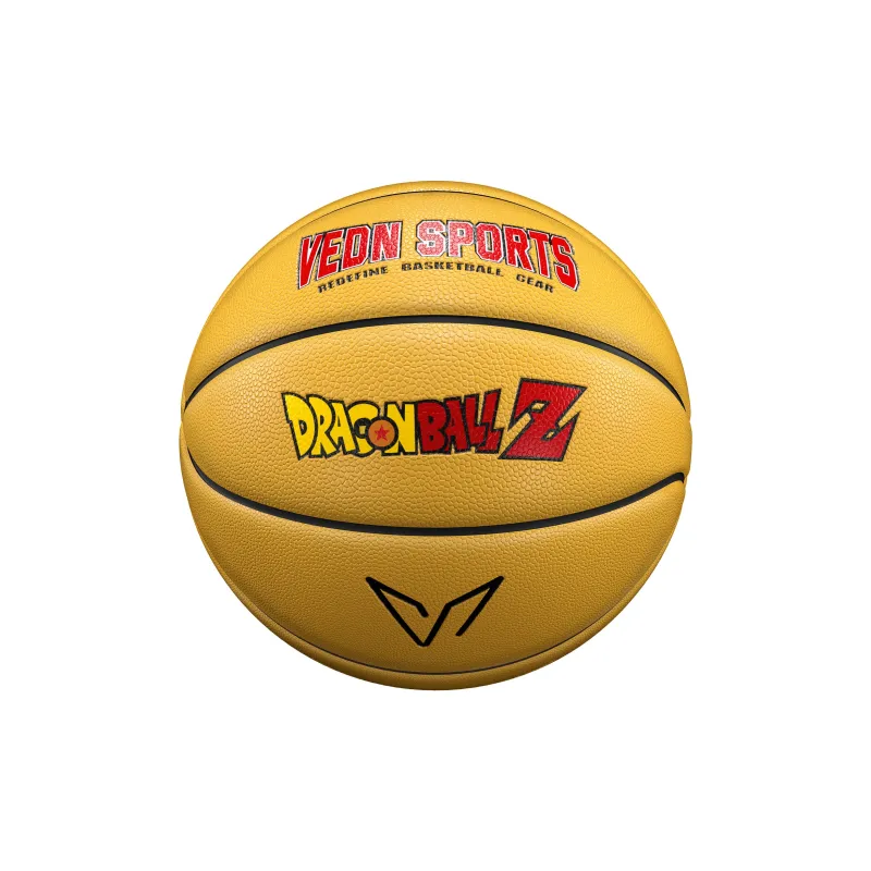 VEIDOORN x LONGZHU Z PU Basketball Yellow Size 7 Ball Street Training Competition Unisex-3