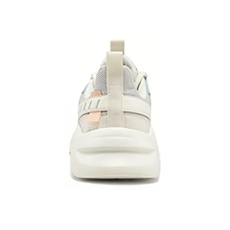 Erke Cushioning Anti Slip And Wear Resistant Low Top Running Shoes Women's White Gray-2