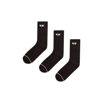 DIESEL Mid Calf Socks Unisex 3 Pack Black
