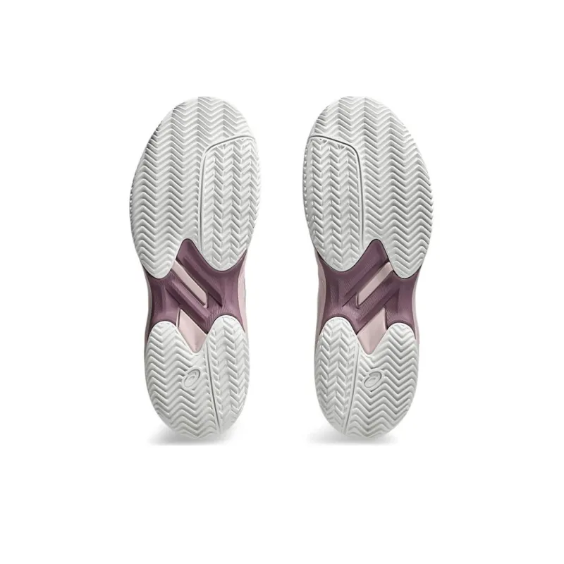 Asics Gel Game 9 Anti Slip Wear Resistant Low Top Tennis Shoes Women's White Purple-6