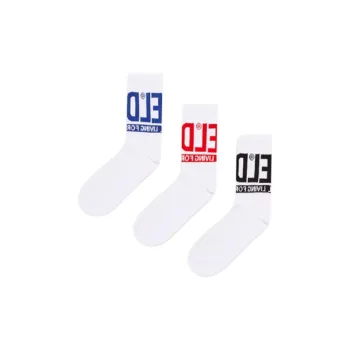 DIESEL Mid Calf Socks Unisex 3 Pack White