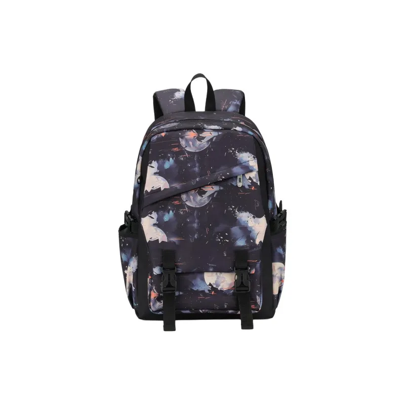 L&M Oxford Backpack Laptop Backpack Regular Unisex Starry Blue-1