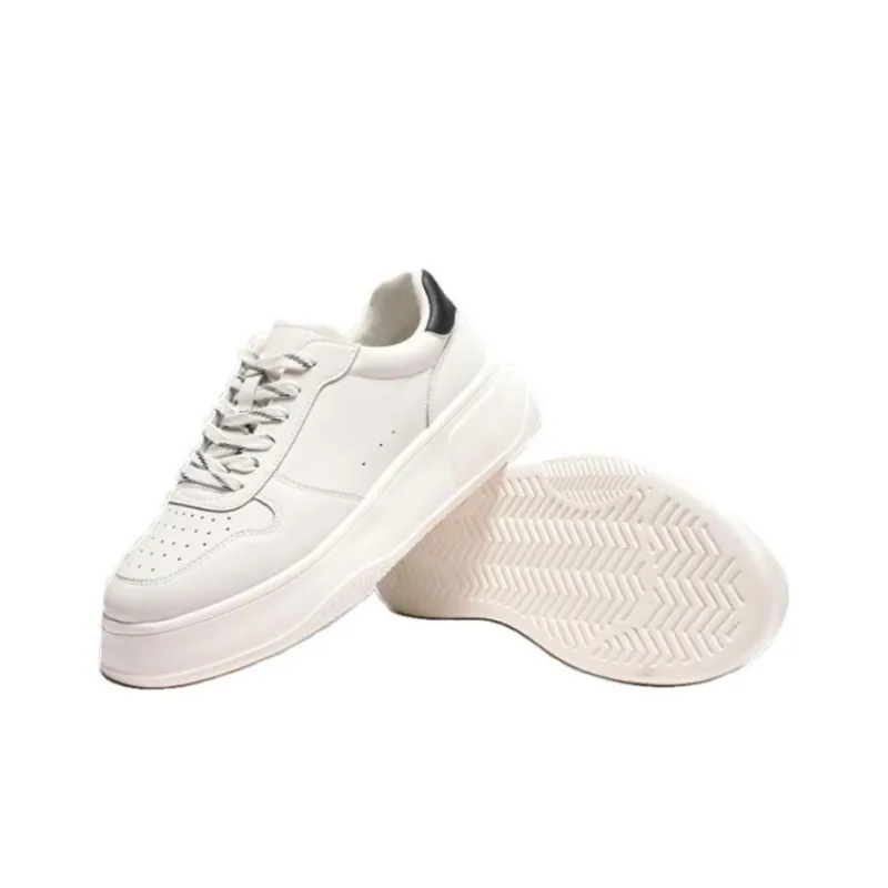 Hotwind Slip Resistant Low Top Skateboard Shoes Men's White Black-4