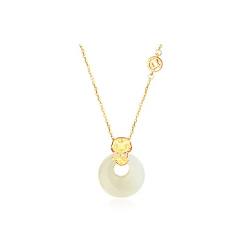 Chongqing Gold Store Chalcedony Necklaces Unisex