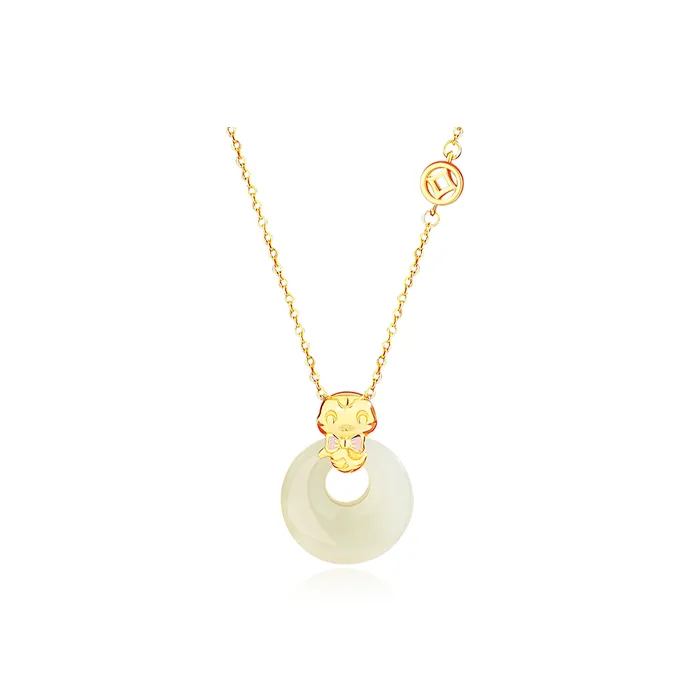 Chongqing Gold Store Chalcedony Necklaces Unisex-5