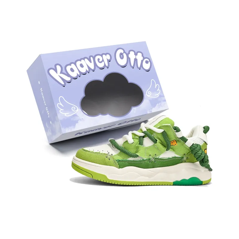 KAAVER OTTO Cushioned Wear-Resistant Height Increasing Low-Top Skateboard Shoes Unisex-7