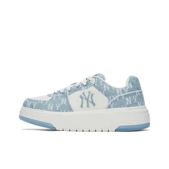MLB New York Yankees Anti Slip Wear Resistant Low Top Skateboard Shoes Unisex Blue