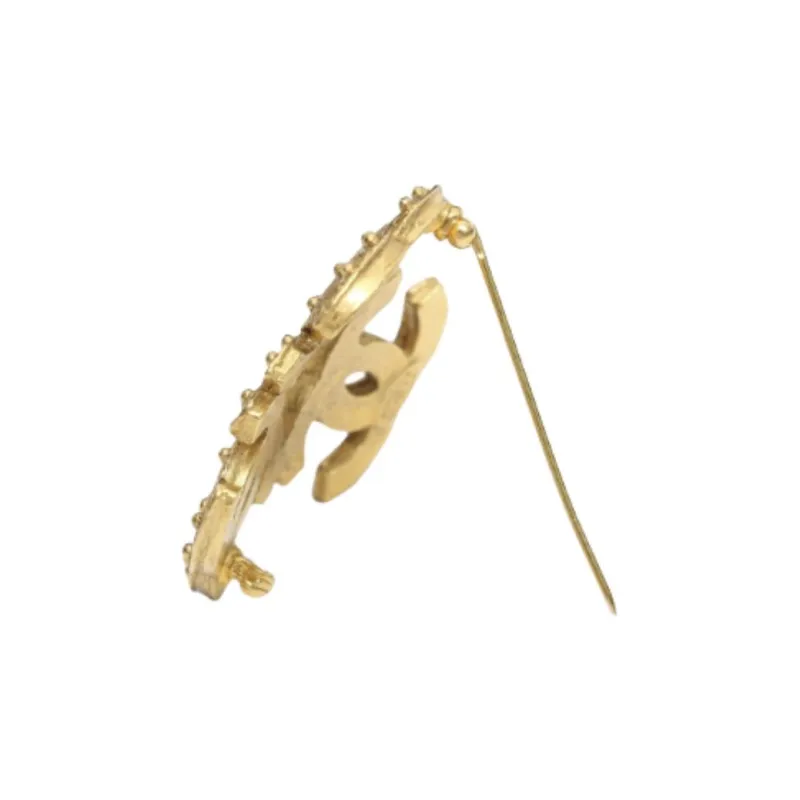 CHANEL 1995 Plated Triple Cc Costume Brooch-5