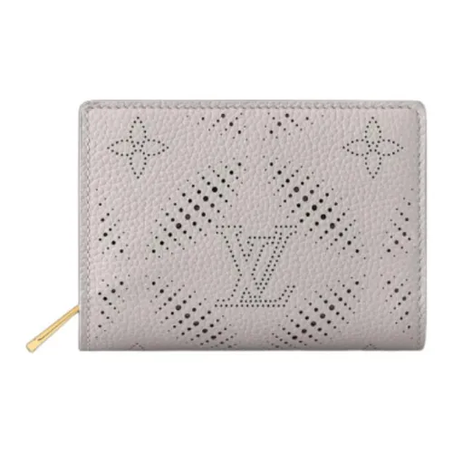 LOUIS VUITTON Portefeuille Comet Calfskin Wallet Women's Gray