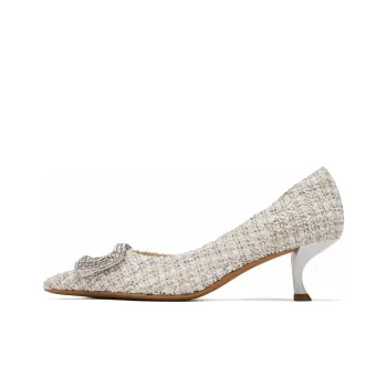 73Hours Joyful Mood High Heels Women's White Gray
