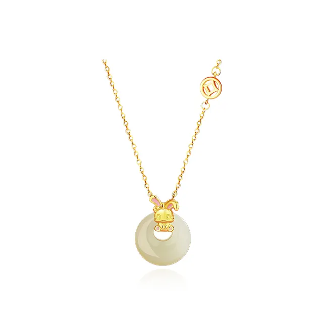 Chongqing Gold Store Chalcedony Necklaces Unisex-3
