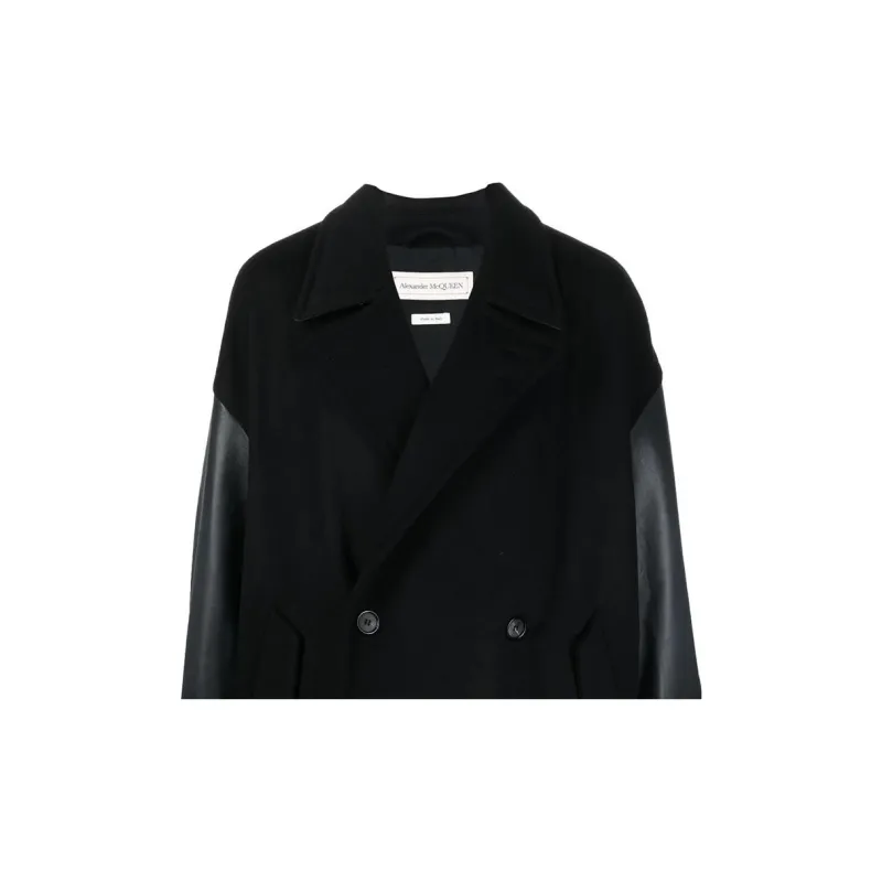 Alexander McQueen Double Breasted Notched Lapels Coat-4