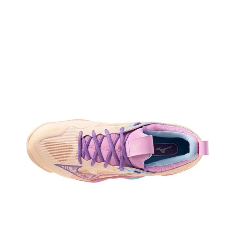 Mizuno Wave Momentum 3 Abrasion Resistant Low Top Training Shoes Women's Pink Orange-2