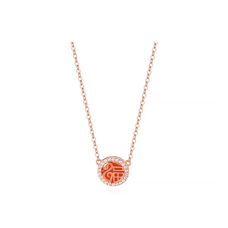 Chongqing Gold Store Agate Necklaces Unisex-0