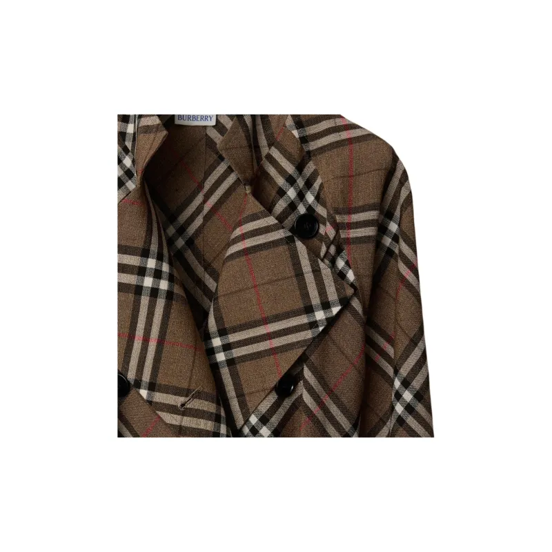 Burberry SS25 Long Sleeved Dress Women's Shrub Color-4