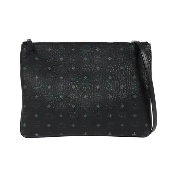 MCM Pouch Crossbody Visetos Medium Black