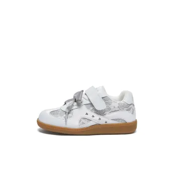 Snoffy Durable Breathable Low Top Kids' Skateboarding Shoes Pearl White Kids'