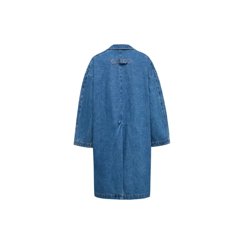 Lost In Echo Trench Coat Women's Denim Blue-1