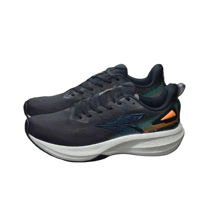 361° Anti-Slip Wear-Resistant Low-Top Running Shoes Men's Black Orange-2