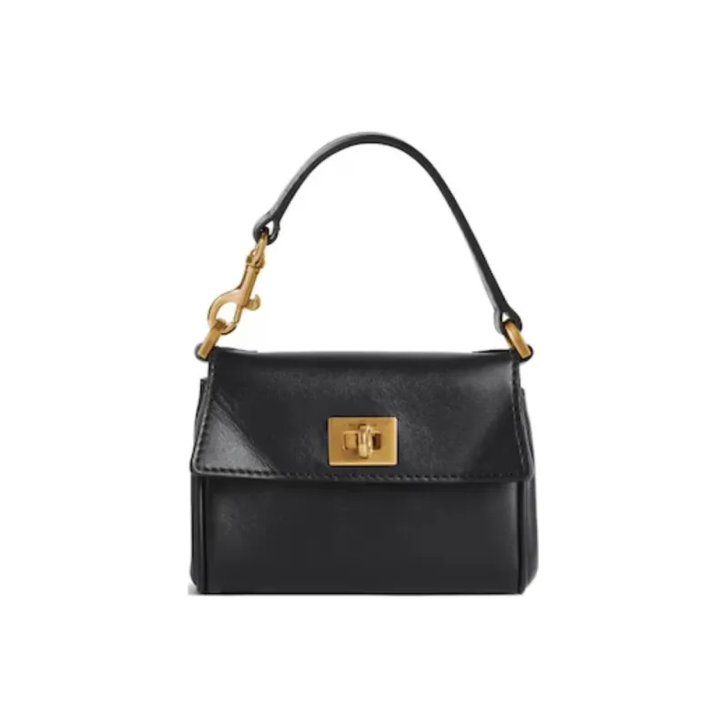 Balenciaga Smooth Calf Leather Handbag Mini Women's Black-0