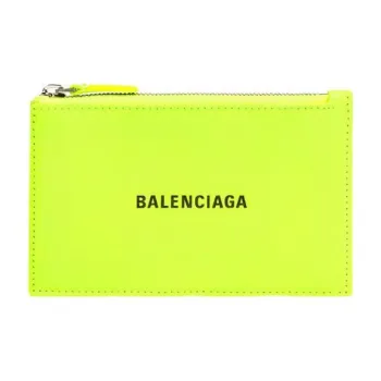 Balenciaga Cash Cow Leather Coin Purses Card Holders Large Size Men's Yellow