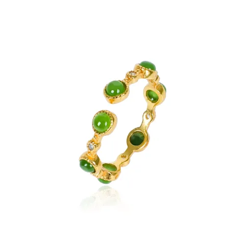 CUIYOUSHIJIA Hetian Jade Rings Jasper Women's