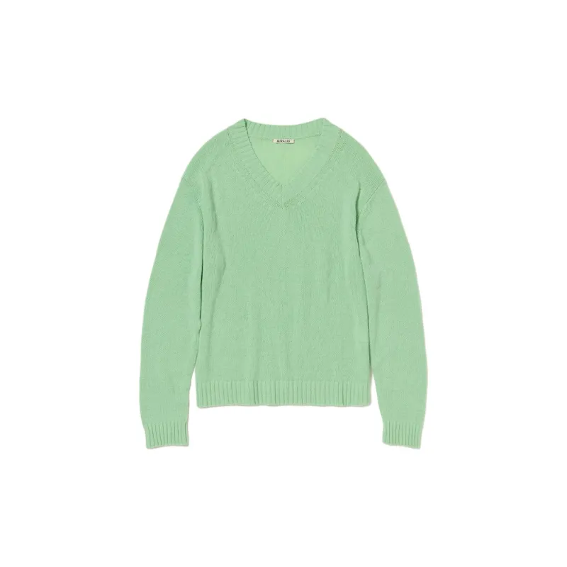 Auralee SS25 Cashmere Sweater Men's Light Green-0