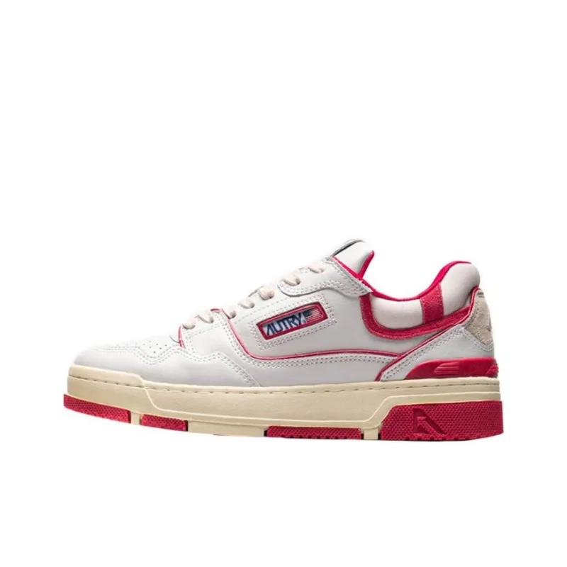 AUTRY Clc Low Top Skateboard Shoes Women's White Red-0
