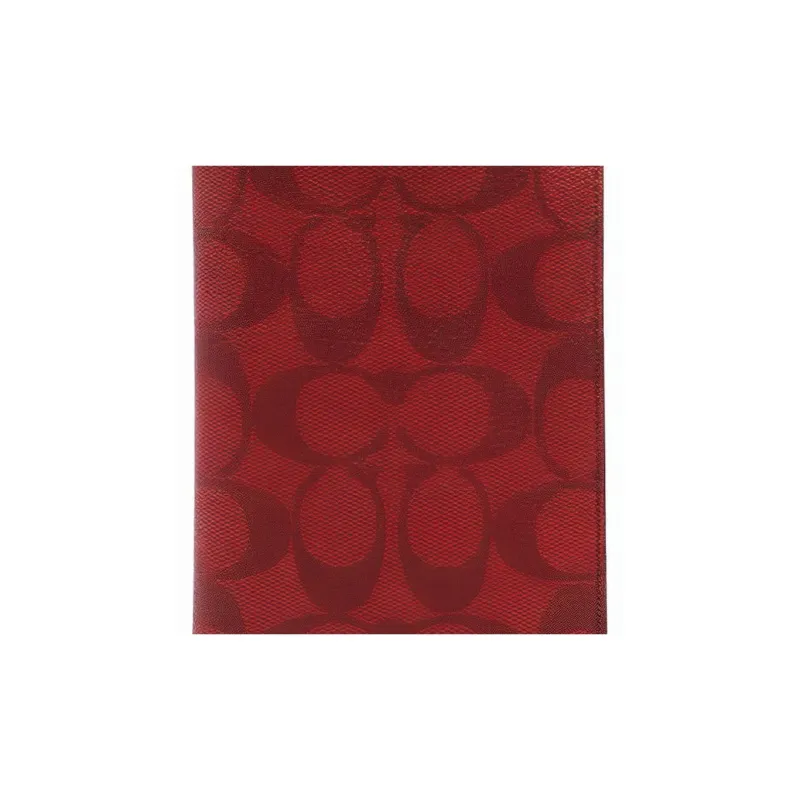 COACH Coated Canvas Wallet, Card Holder, Passport Holder Men's Cherry Red-3