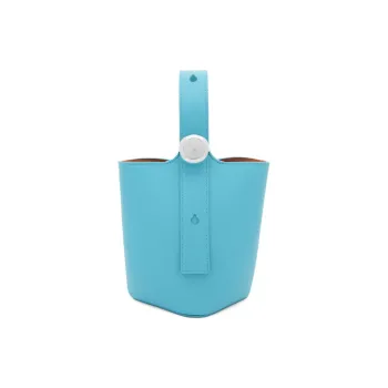 LOEWE Pebble Bucket Smooth Calf Leather Handbag Mini Women's Sky Blue
