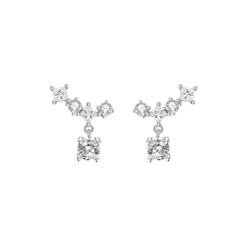 MONI JEWELLERY S925 Silver Advanced Trendy Versatile Elegant Gentle And Atmospheric Everyday Versatile Earrings Women's