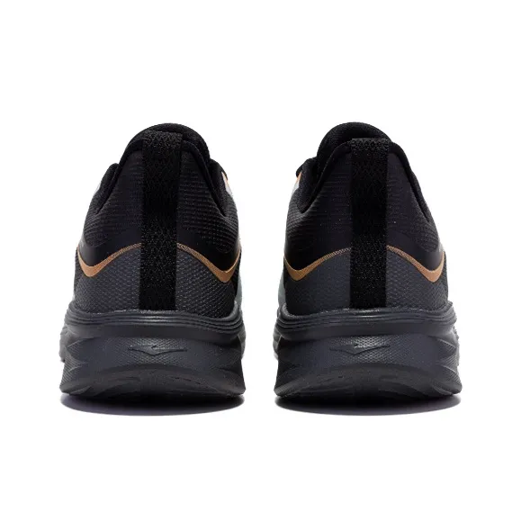 Erke Cushioned Wear Resistant Water Resistant Low Top Sprint Running Shoes Men's Gray Black-4